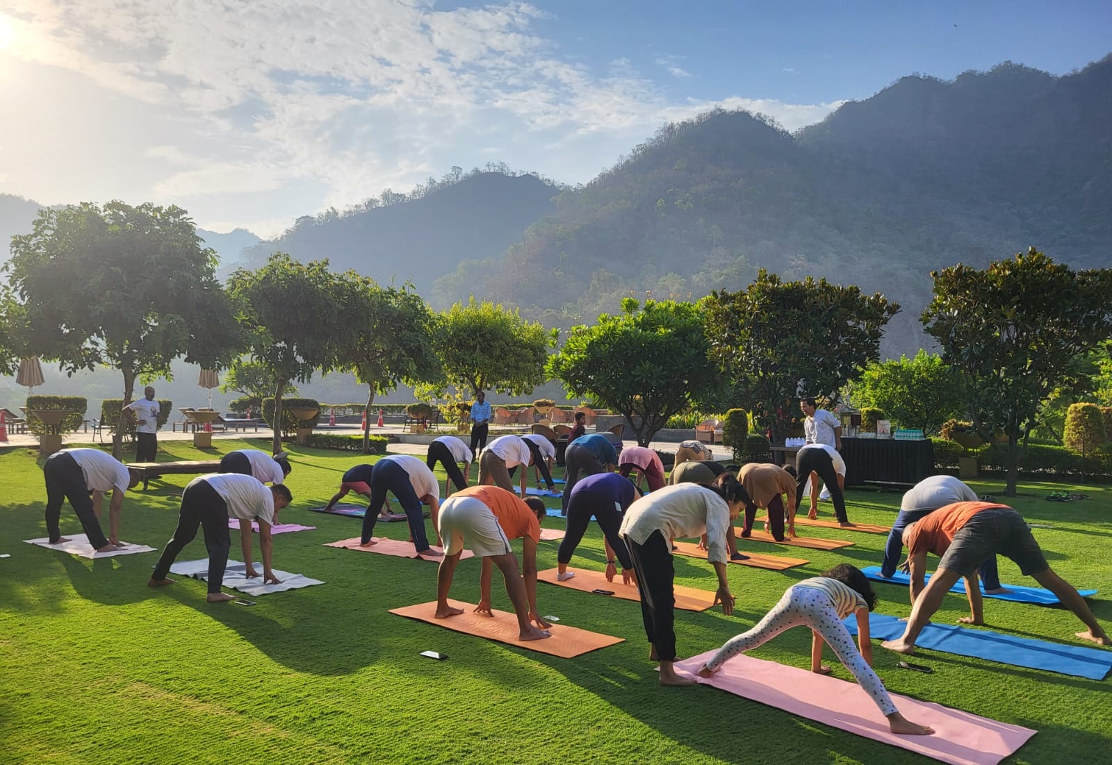 morning yoga session vedanjana